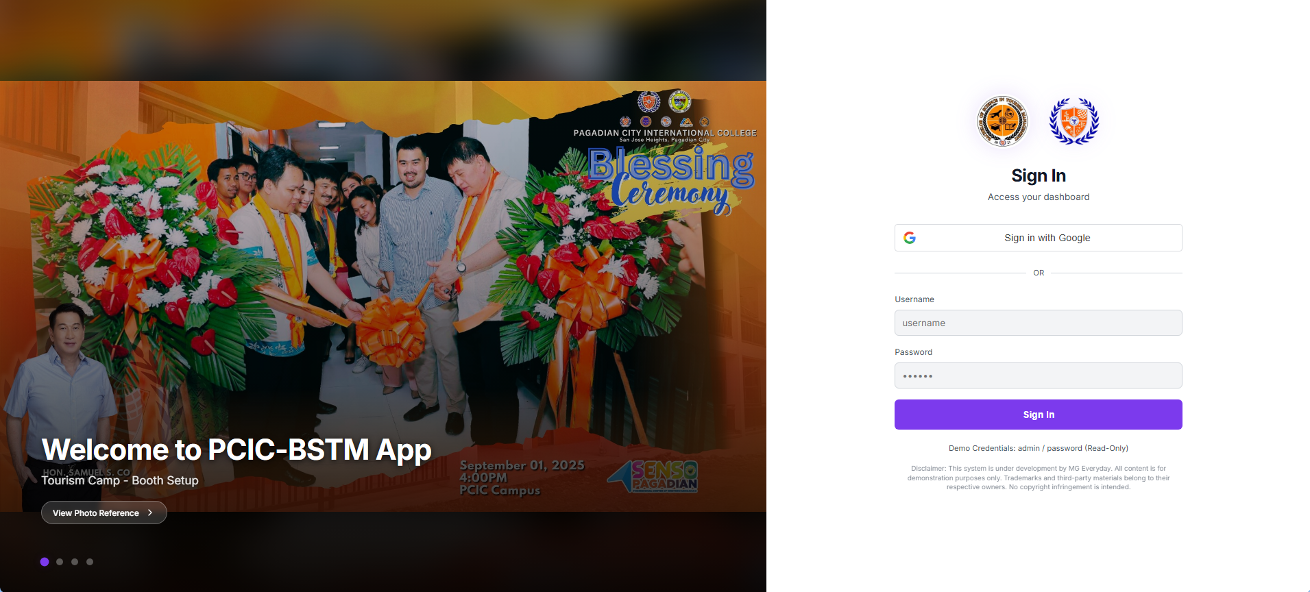 PCIC School Portal 1